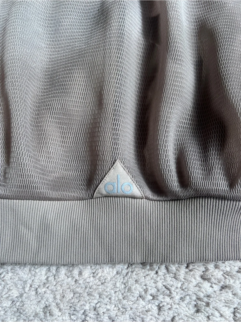 ALO Yoga Mesh Crop Jacket - Gravel - Picture 6 of 6
